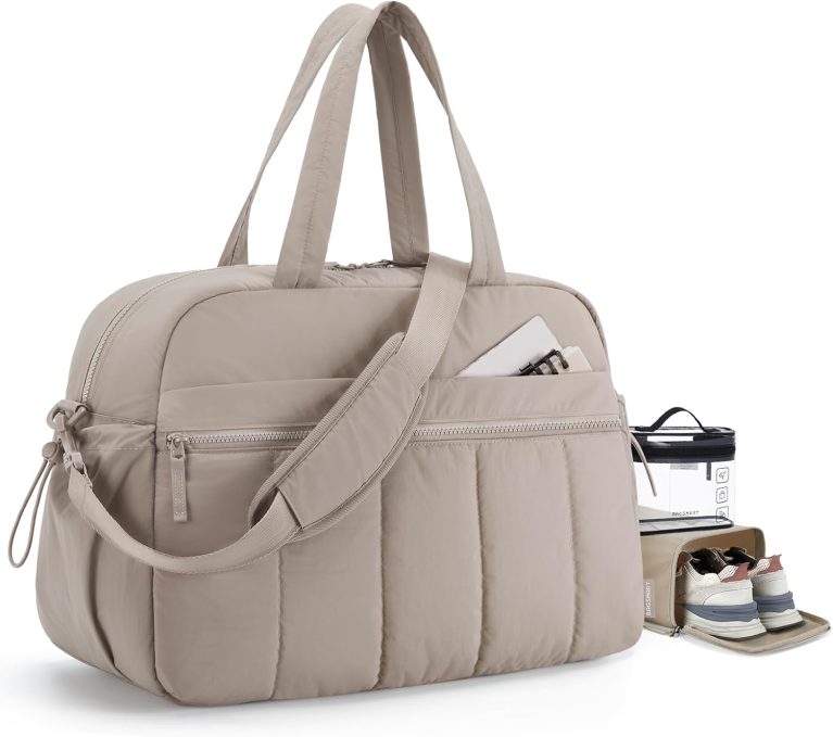 BAGSMART Sac de Voyage Femme Sport Bagage Cabine avec Compartiment Humide, Trousse de Toilette Transparente Incluse