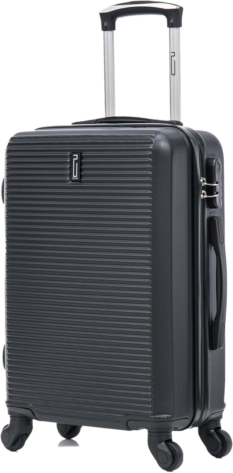 CELIMS Valise Cabine 55x35x25 Rigide ABS Légère, Serrure à Combinaison, Noir