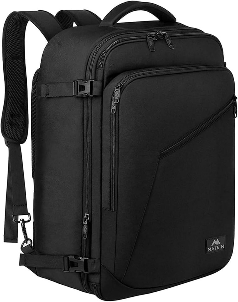 MATEIN Bagage Cabine 40x30x20, Sac a Dos Voyage Cabine Avion avec Ryanair | 40x30x20, Extensible Sac a Dos 30L, Imperméable Bagage a Main Femme Homme pour Scolaires Loisirs Travail